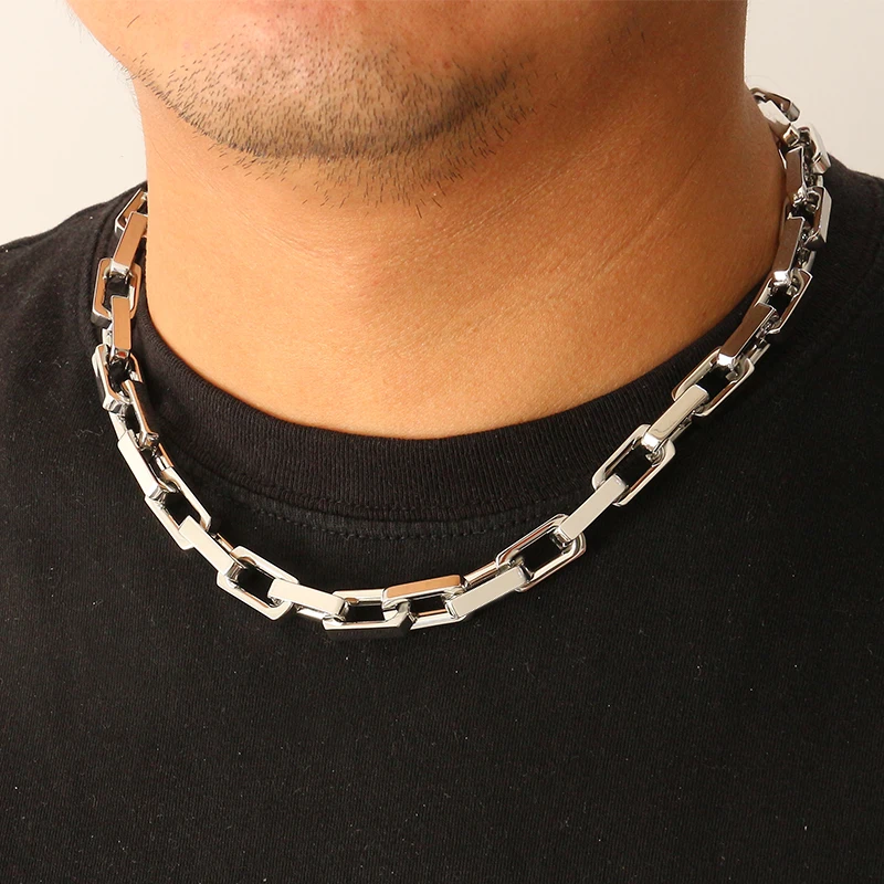 Men Accessories Chain And Bracelet - Бамбуковые ожерелья из нержавеющей стали толщиной