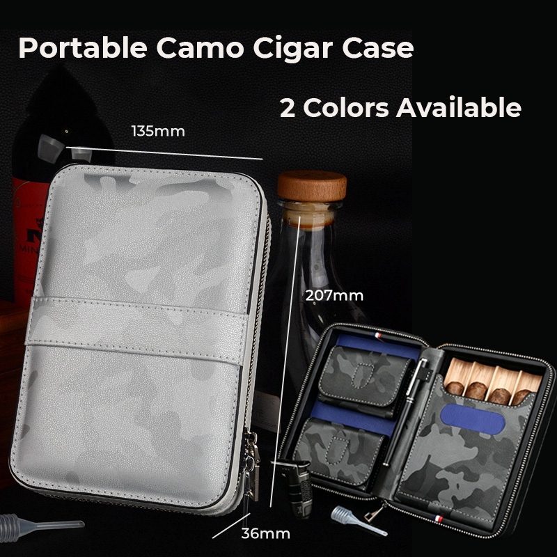 Кожаный дорожный футляр-хьюмид – обзор и цена Cigar Cutter Set