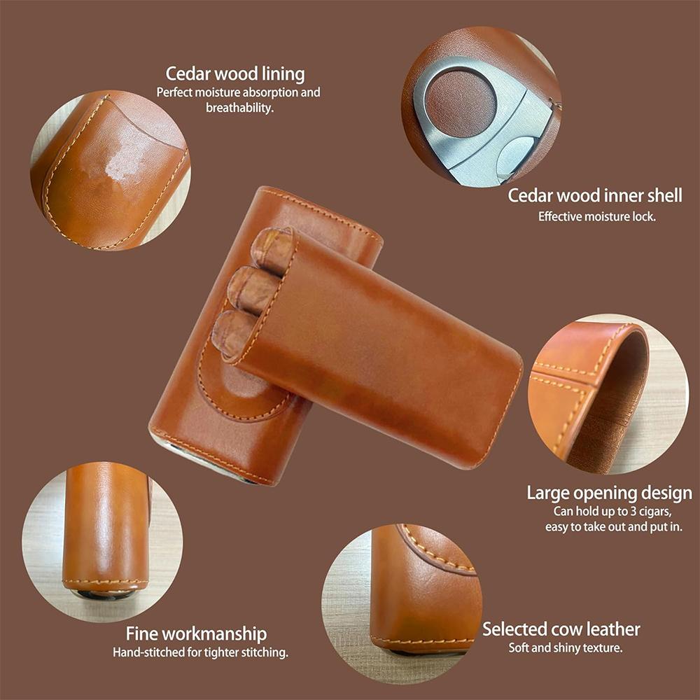 Кожаный футляр для сигар LMETJ – обзор и цена Cigar Cutter Set