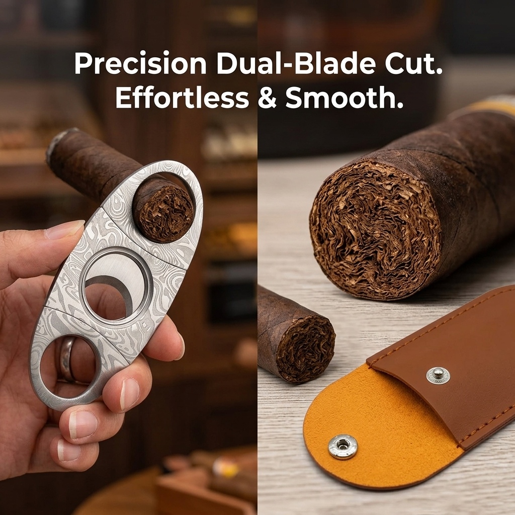 Ручной резак для сигар из нерж – обзор и цена Cigar Cutter Set