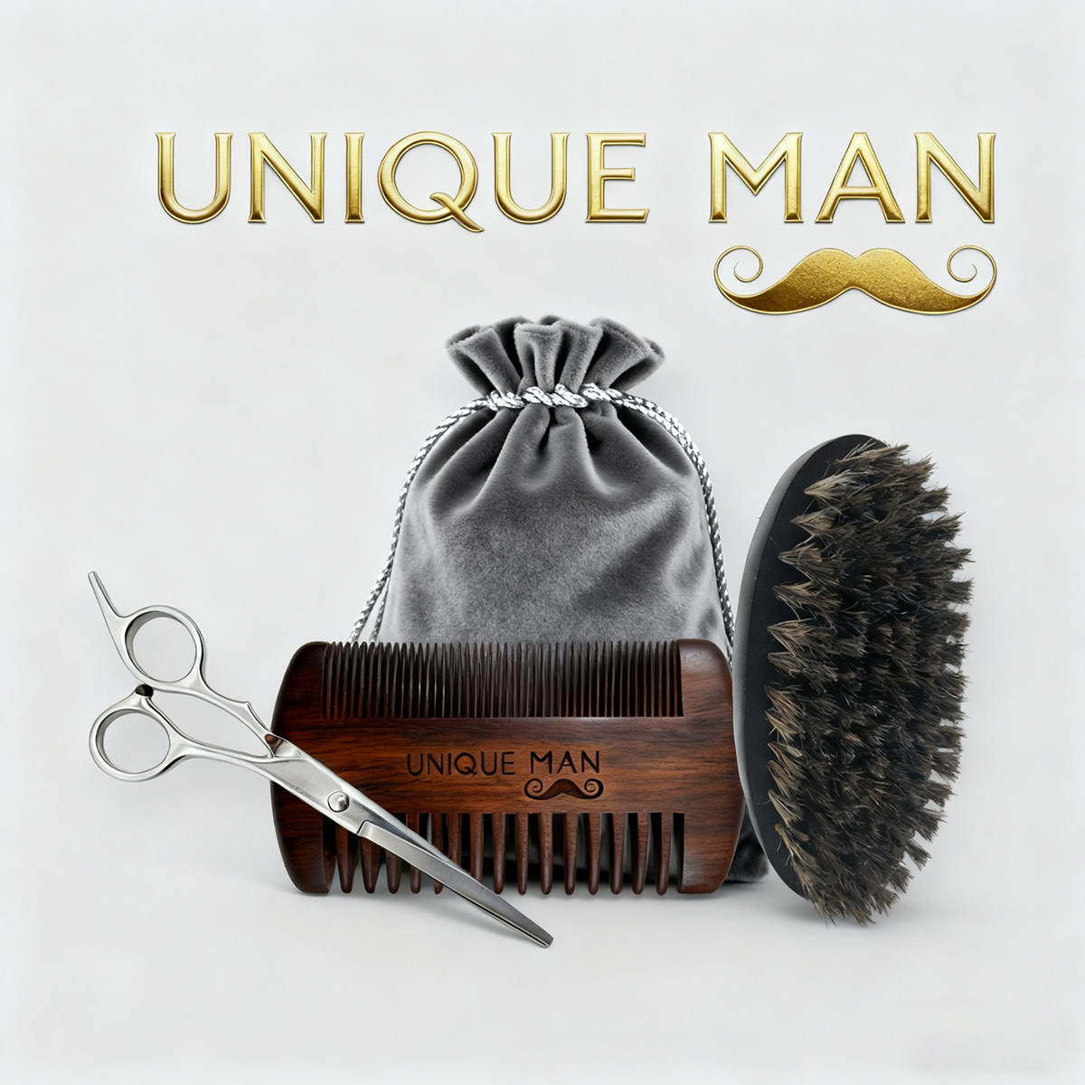 Мужской набор для бороды UNIQU – обзор и цена Men Accessories Combo